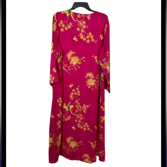 Natori Birds of Paradise Luxury Caftan Loungedress size XL - Picture 3 of 9